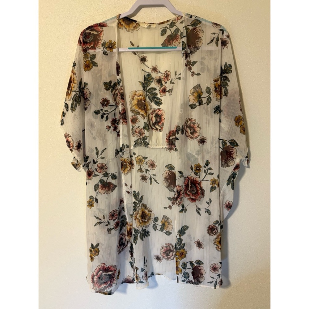 Maurice’s Floral Sheer Kimono Cardigan